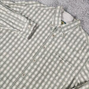 Cabelas Shirt Mens XL Thick Plaid Outdoors Button Green‎ India